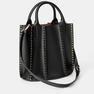 ZARA Bucket Bag with Gold Rivets